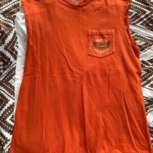 Harley-Davidson Men's Orange Tank Top